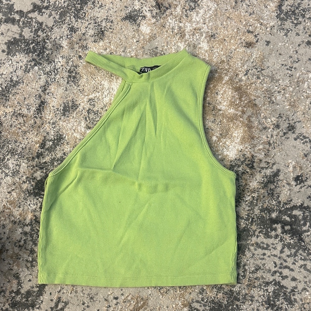 Zara Vibrant Green Women's Crop Top